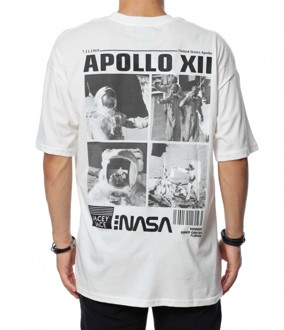 Тениска с къс ръкав НАСА 13996 - Бял