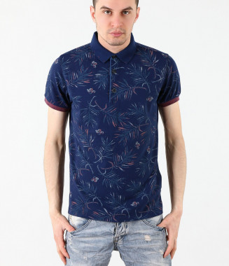 Мъжка стилна тениска с яка...