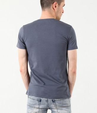 Мъжка тъмно сива тениска-4402 2